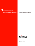 The Definitive Guide to Citrix MetaFrame XP