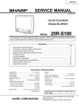 Sharp 25R-S100 Service manual