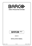 Barco CINE7 R9010050 Installation manual