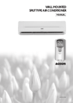 wall mounted split type air conditioner manual