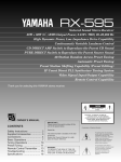 Yamaha RX-595 Owner`s manual