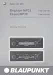 Blaupunkt BRIGHTON MP35 Operating instructions