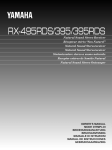 Yamaha RX-395RDS Owner`s manual