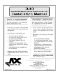 American Dryer Corp. Gas DSI/HSI/Electric/Steam/Phase 7 with S.A.F.E. D-40 Installation manual