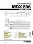 Yamaha MDX-9 Service manual
