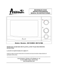 Avanti MO7221MB Instruction manual