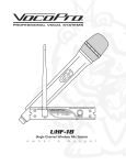 VocoPro UHF-18 Operating instructions