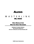 Alesis MASTERLINK ML-9600 Owner`s manual