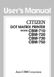 CBM CBM-730 User`s manual