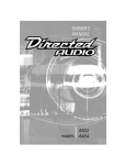 Directed Audio A404 Owner`s manual