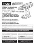 Ryobi P204 Operator`s manual