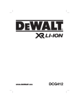 DeWalt DCG412-XE Technical data