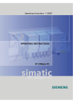Siemens ET 757 E Series Operating instructions