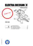 Metabo KGS 303 Operating instructions