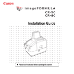 Canon CR-50 Installation guide