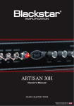 Blackstar ARTISAN 30H Owner`s manual
