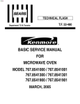 Sears Microwave Oven Service manual