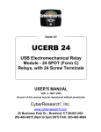 CyberResearch UCERB 24 User`s manual