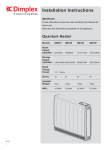 Dimplex QM070 Operating instructions