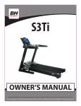 BH FITNESS S3Ti Owner`s manual