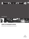 Behringer SU9920 User manual