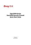 Draytek Vigor2930 Series Installation guide