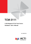 ACTi TCM-3111 User`s manual