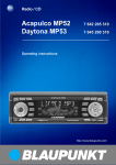 Blaupunkt Daytona MP53 Operating instructions