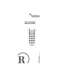 Radio Shack 2-in-1 Remote Control Owner`s manual