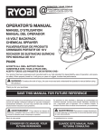 Ryobi P640K Operator`s manual