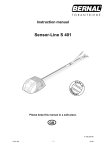 Bernal Sensor-Line S 401 Instruction manual