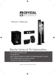 Crystal Acoustics TR - 60 Installation guide