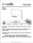 SimpliFire SF-WM36-WH Owner`s manual