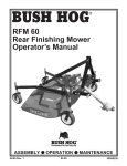 Bush Hog RFM 60 Operator`s manual