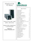 ClimateMaster TYH/V 024 - 060 60Hz - HFC-410A Unit installation