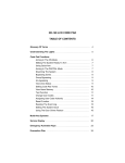 NX-148 LCD CODE PAD TABLE OF CONTENTS