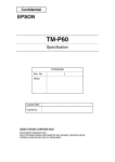 Epson TM-P60 Specifications