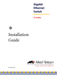 Allied Telesis AT-GS905 Installation guide