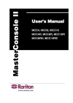 Raritan MCC8R User`s manual