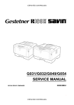 Savin SLP20 Service manual