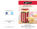 Bella Popcorn Popper Instruction manual