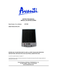 Avanti IHP1500 Instruction manual