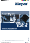 Masport ROTARY MOWER Owner`s manual