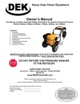 Champion Power Equipment 2700 PSI 2.5 GPM Owner`s manual