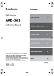 Audio Pro AVD-303 Instruction manual