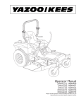 Yazoo/Kees ZKH61252 Operator`s manual