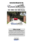 Estate E-S 1600 Instruction manual