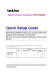 Brother MP-21CDX Setup guide