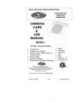 Essick E27 Owner`s manual