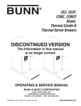 Bunn CDBC-TS Service manual